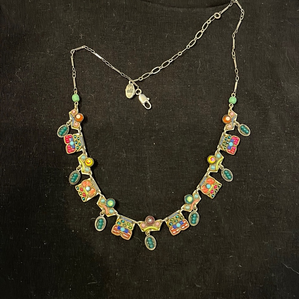 Vintage necklace multi color